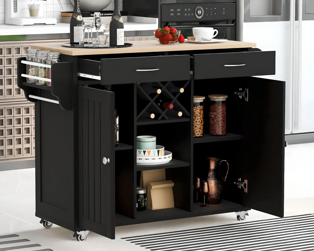 small kitchen cart with wheels